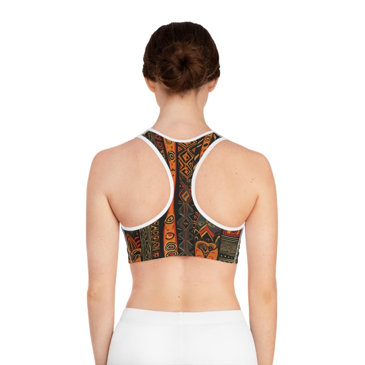 African Print Sports Bra - Earthbound Pacific