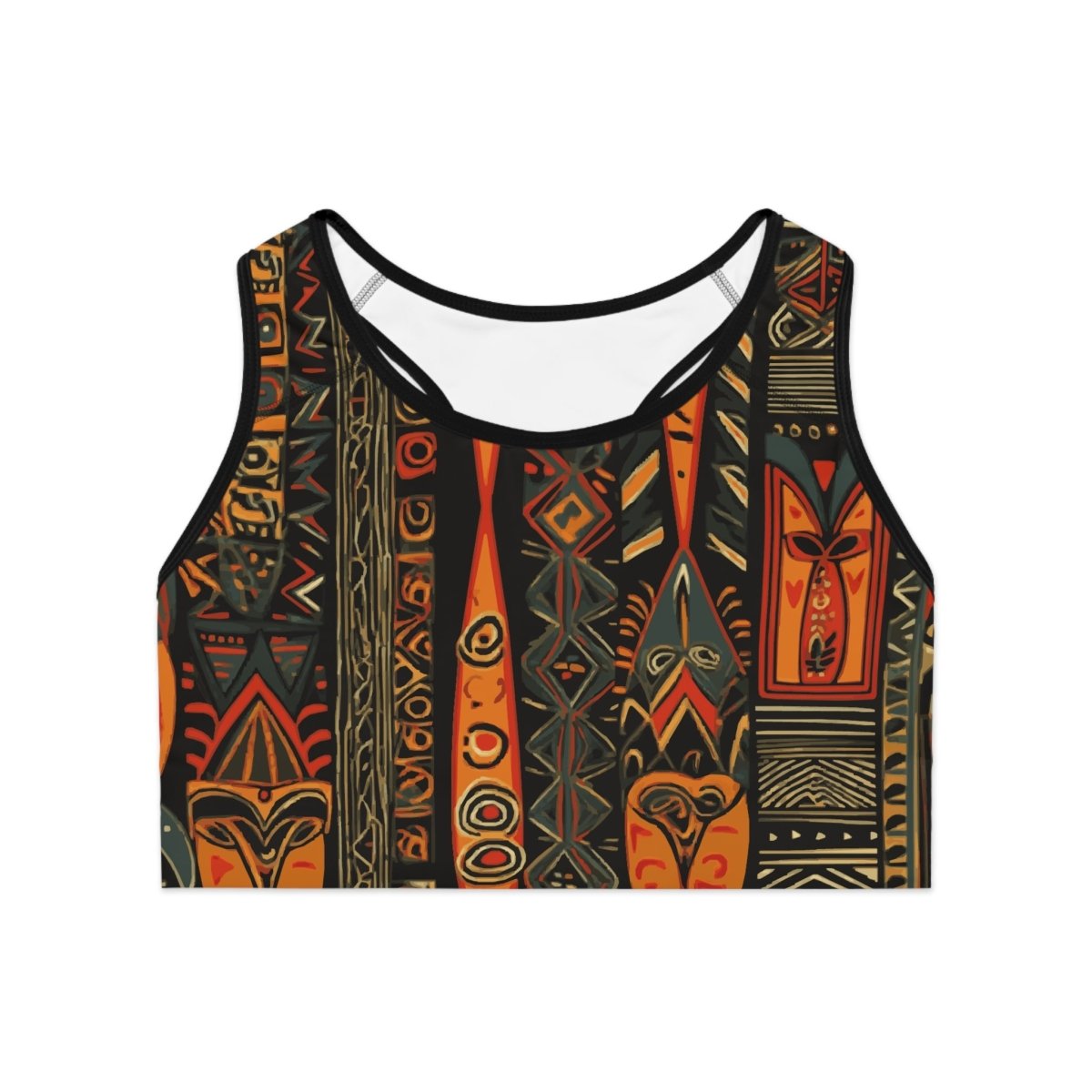 African Print Sports Bra - Earthbound Pacific