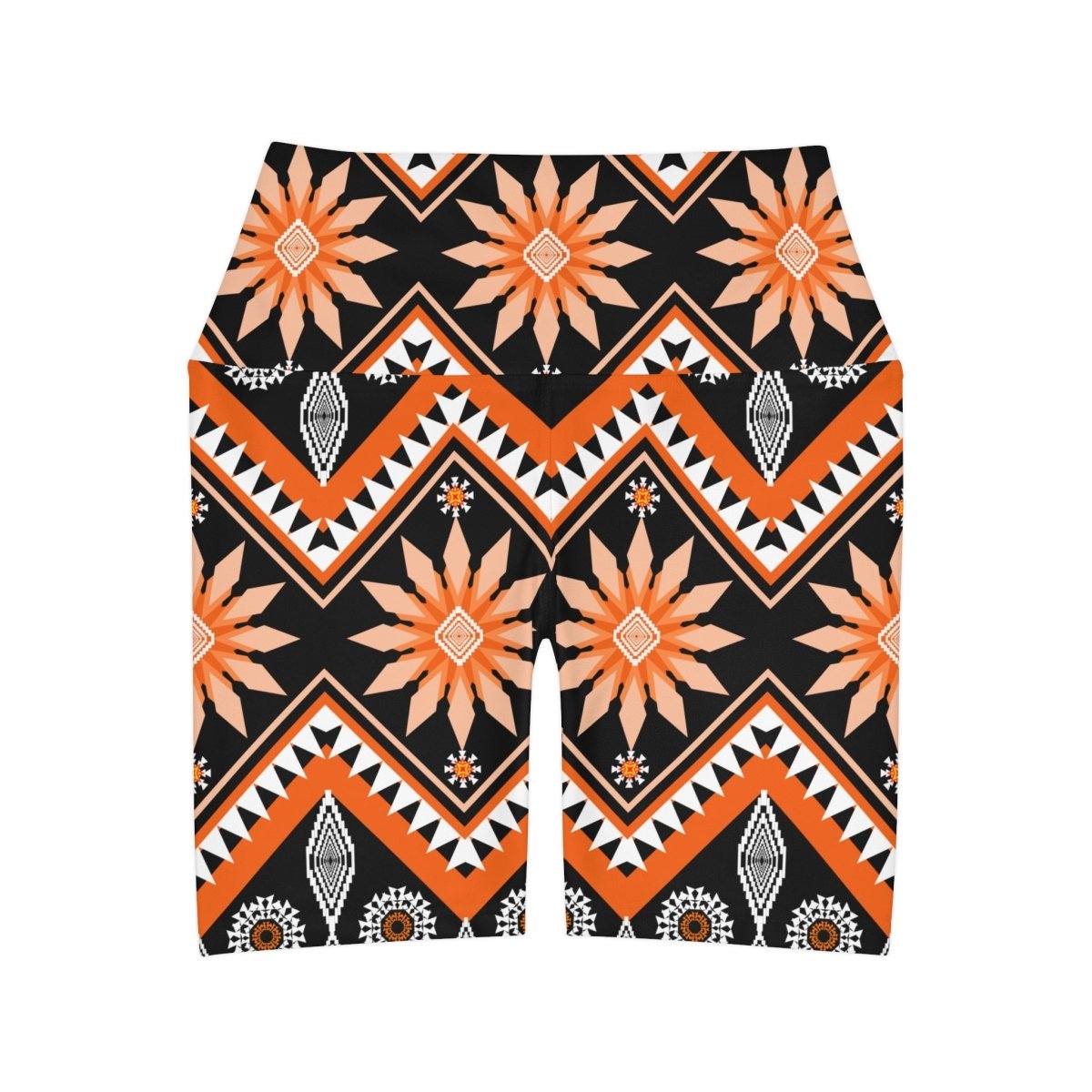 African Print Yoga Shorts - Earthbound Pacific