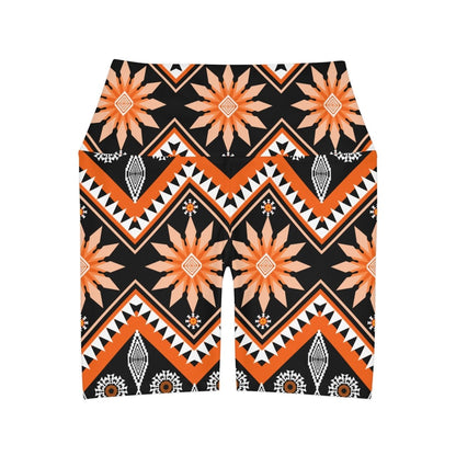 African Print Yoga Shorts - Earthbound Pacific