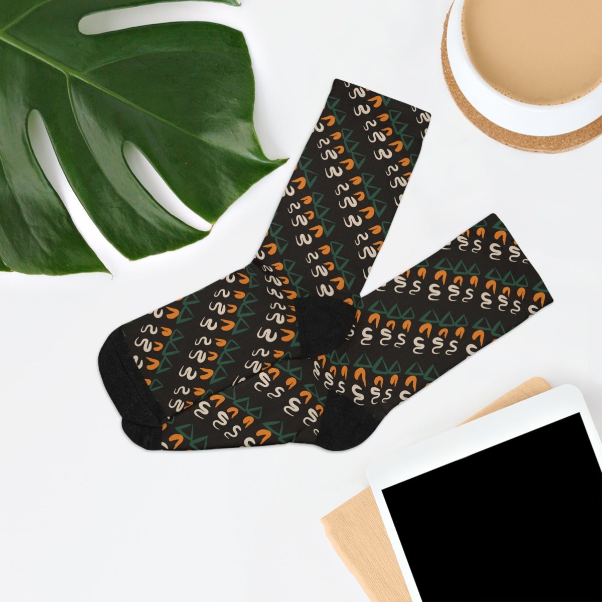 African Tribal Inspired Design Colorful Recycled Poly Socks 20022292375526138416 Earthbound Pacific