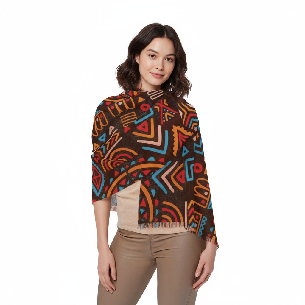 African Tribal Inspired Pattern Light Scarf 24841945723281586465 Earthbound Pacific