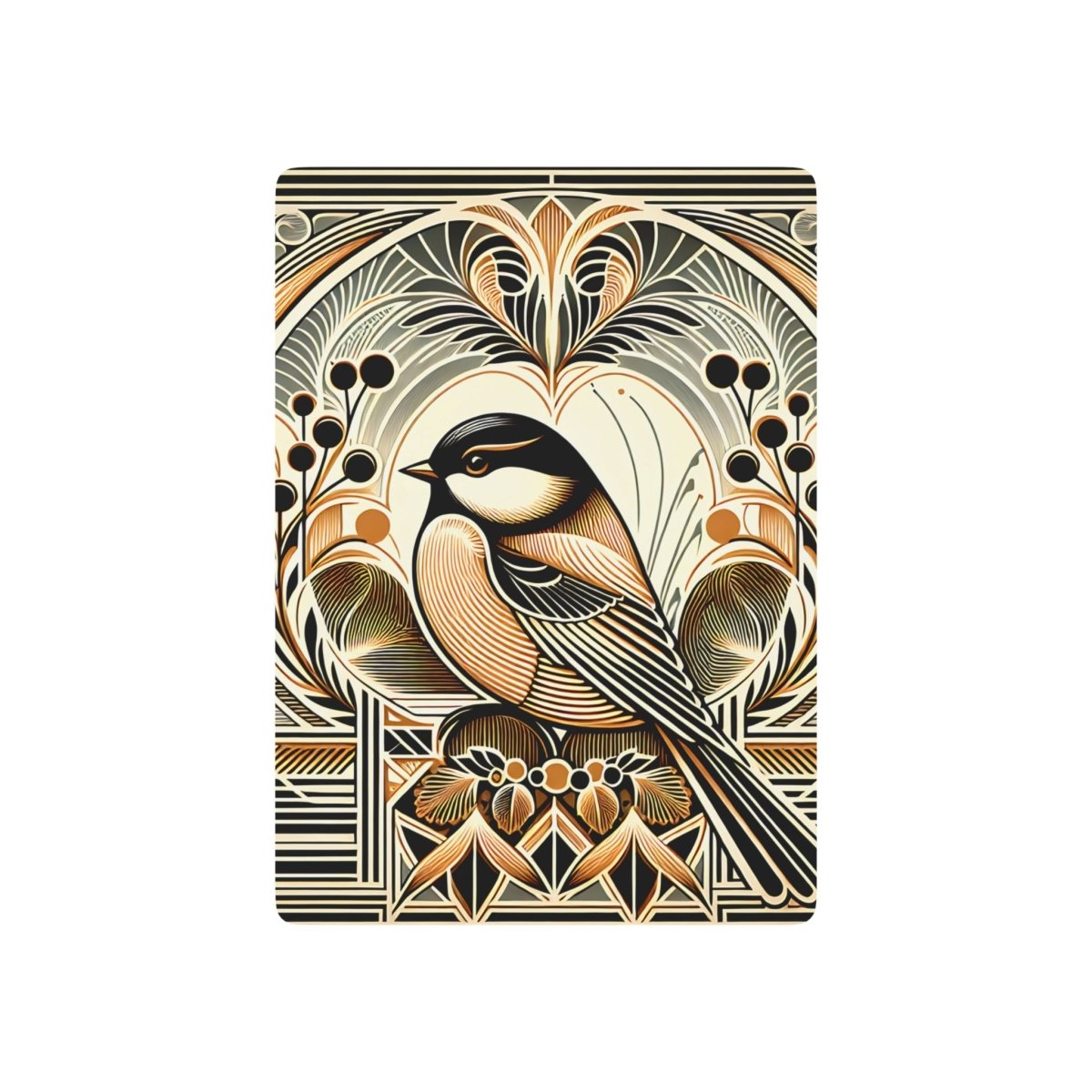 Art Deco Bird Design Poker Playing Cards, Vintage Card Game Deck Set, Retro Illustrated Playing Cards, Gift for Card Players, Ornate Bird 22265927910165835511 Earthbound Pacific