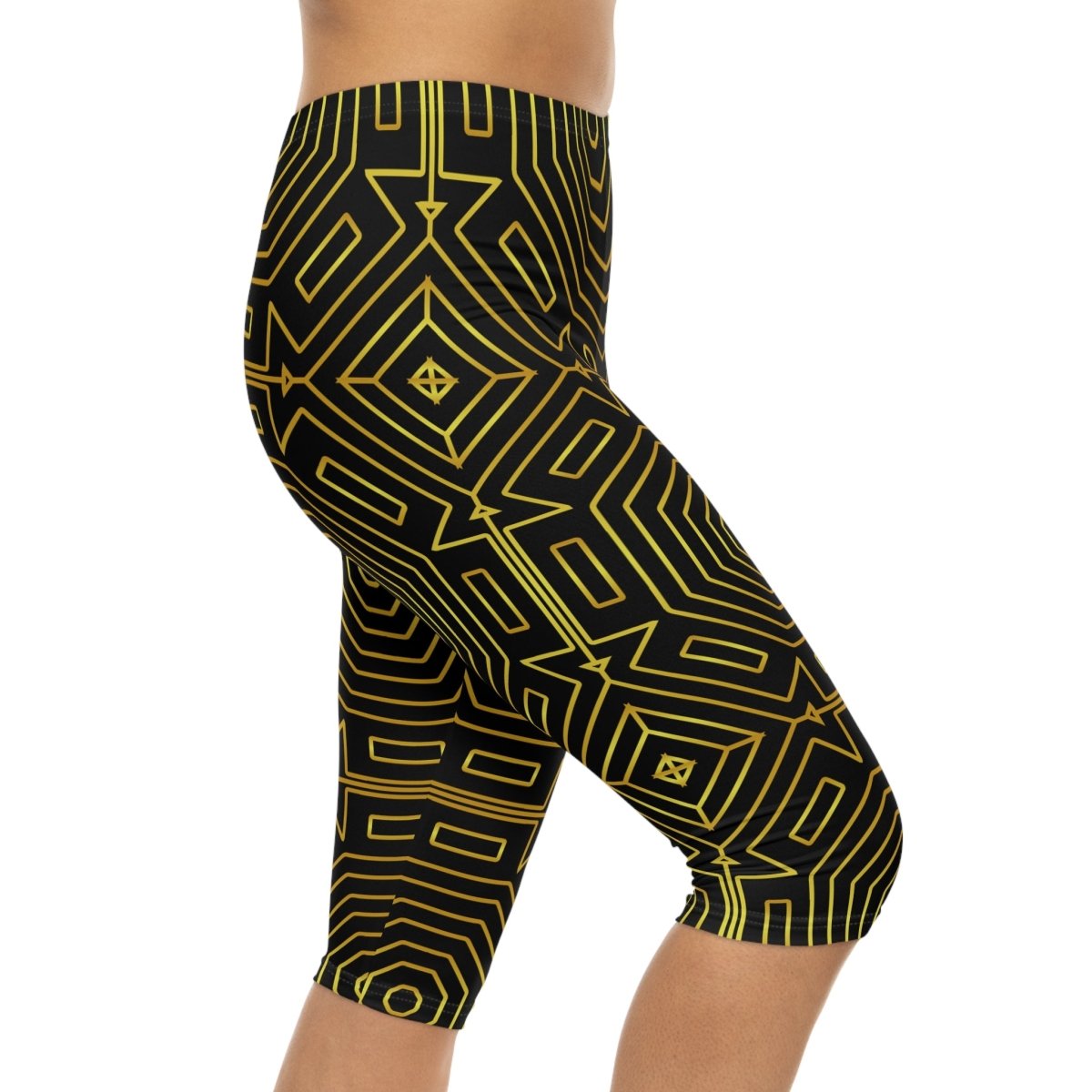 Art Deco Capri Leggings - Earthbound Pacific