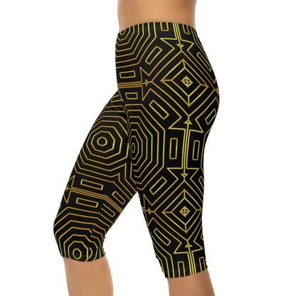 Art Deco Capri Leggings - Earthbound Pacific