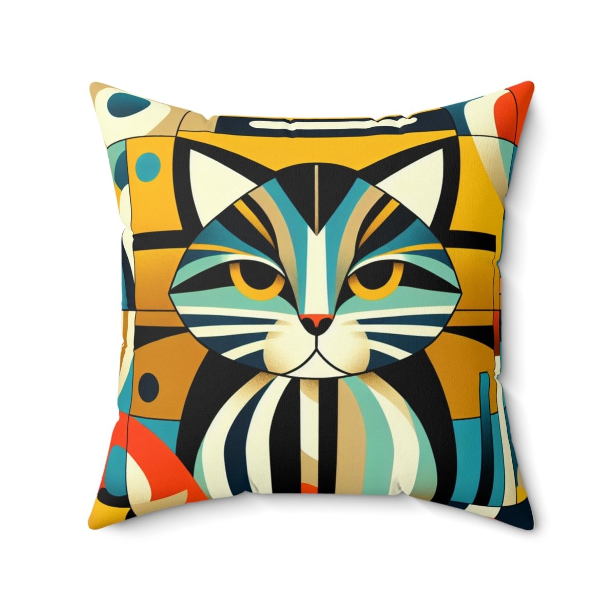 Art Deco Cat Throw Pillow – Stylish Gift for Cat Lovers 24005335789633588914 Earthbound Pacific