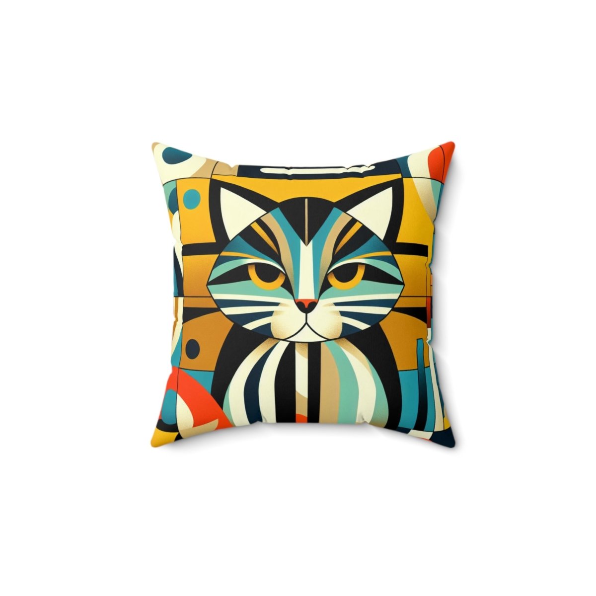 Art Deco Cat Throw Pillow – Stylish Gift for Cat Lovers 29687942519321248487 Earthbound Pacific
