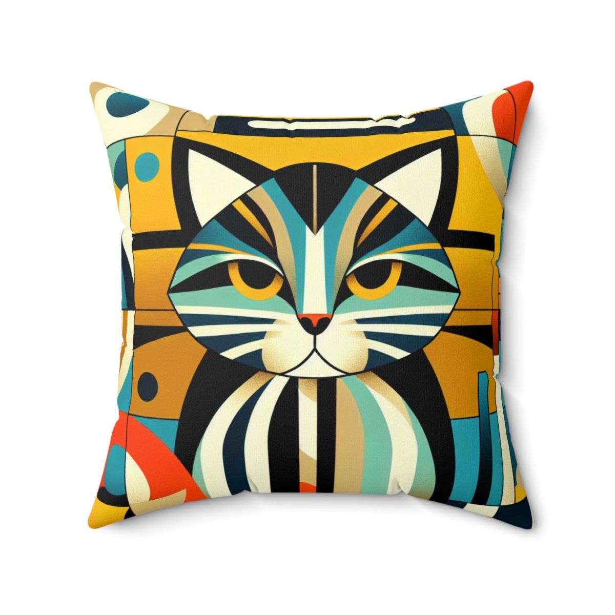 Art Deco Cat Throw Pillow – Stylish Gift for Cat Lovers 63309633768053408699 Earthbound Pacific