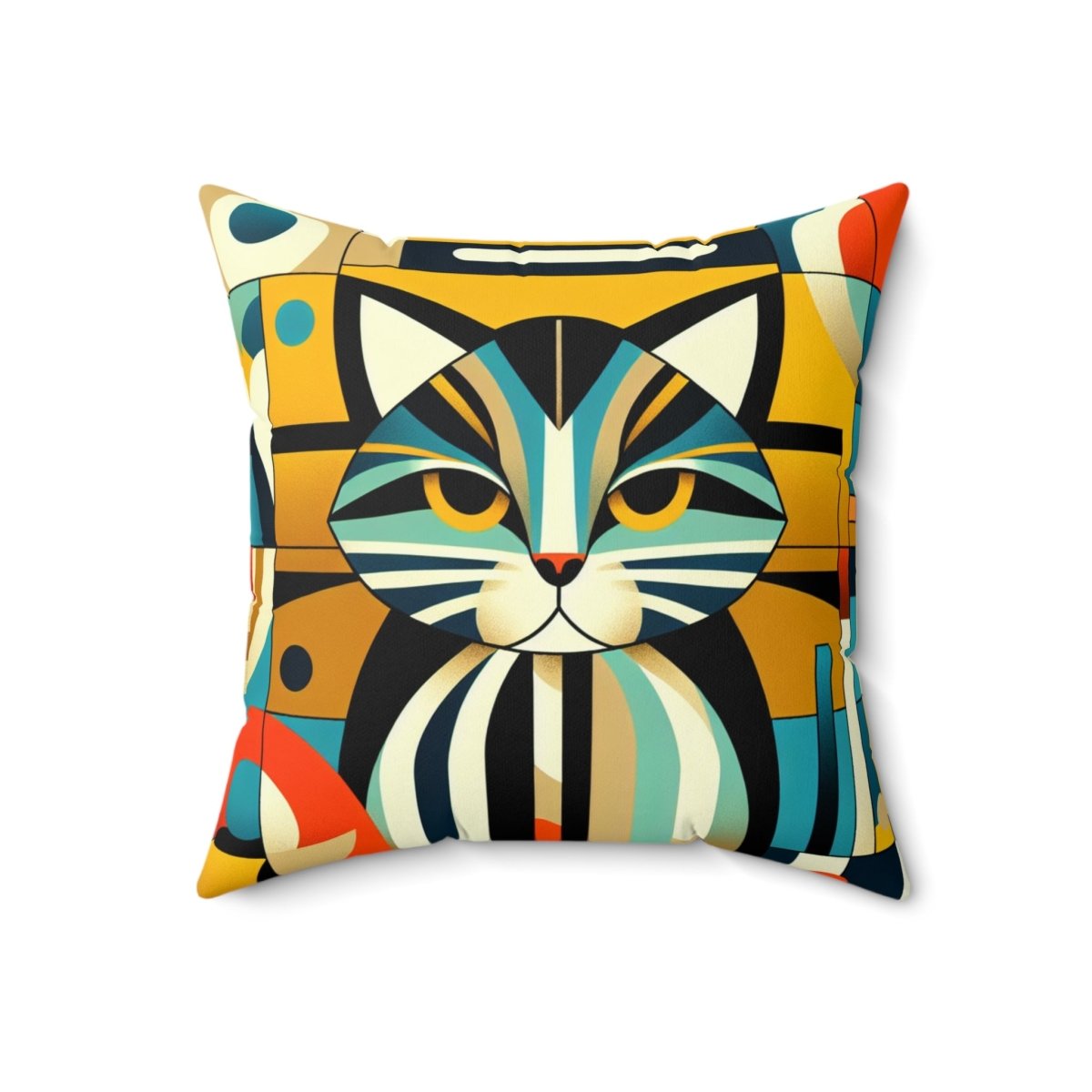 Art Deco Cat Throw Pillow – Stylish Gift for Cat Lovers 63309633768053408699 Earthbound Pacific