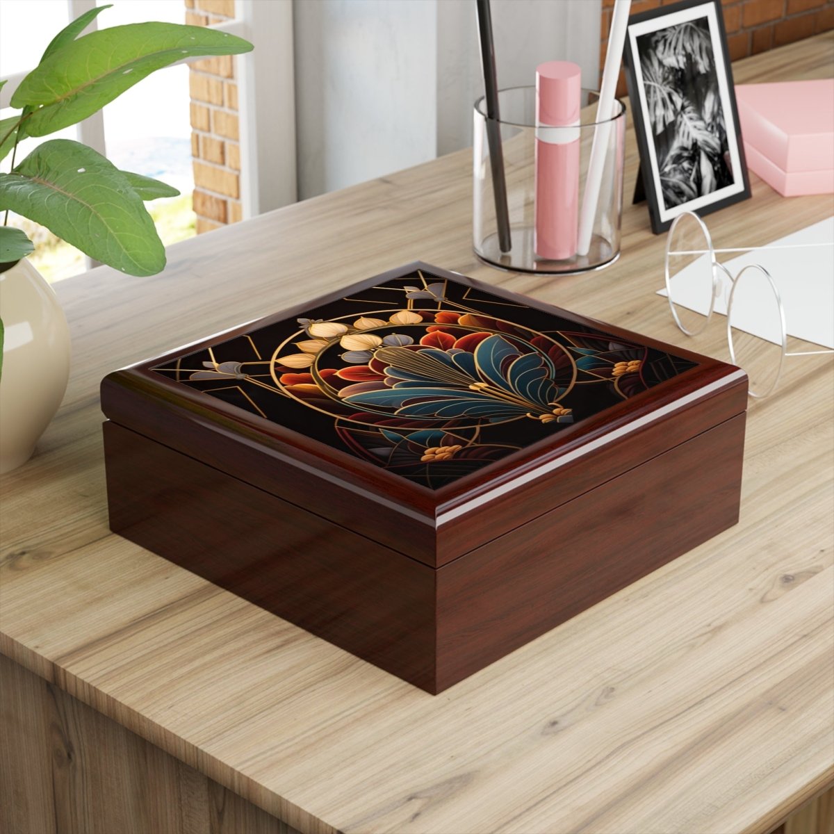 Art Deco Jewelry Box, Vintage Style Trinket Organizer 13183093937949811163 Earthbound Pacific