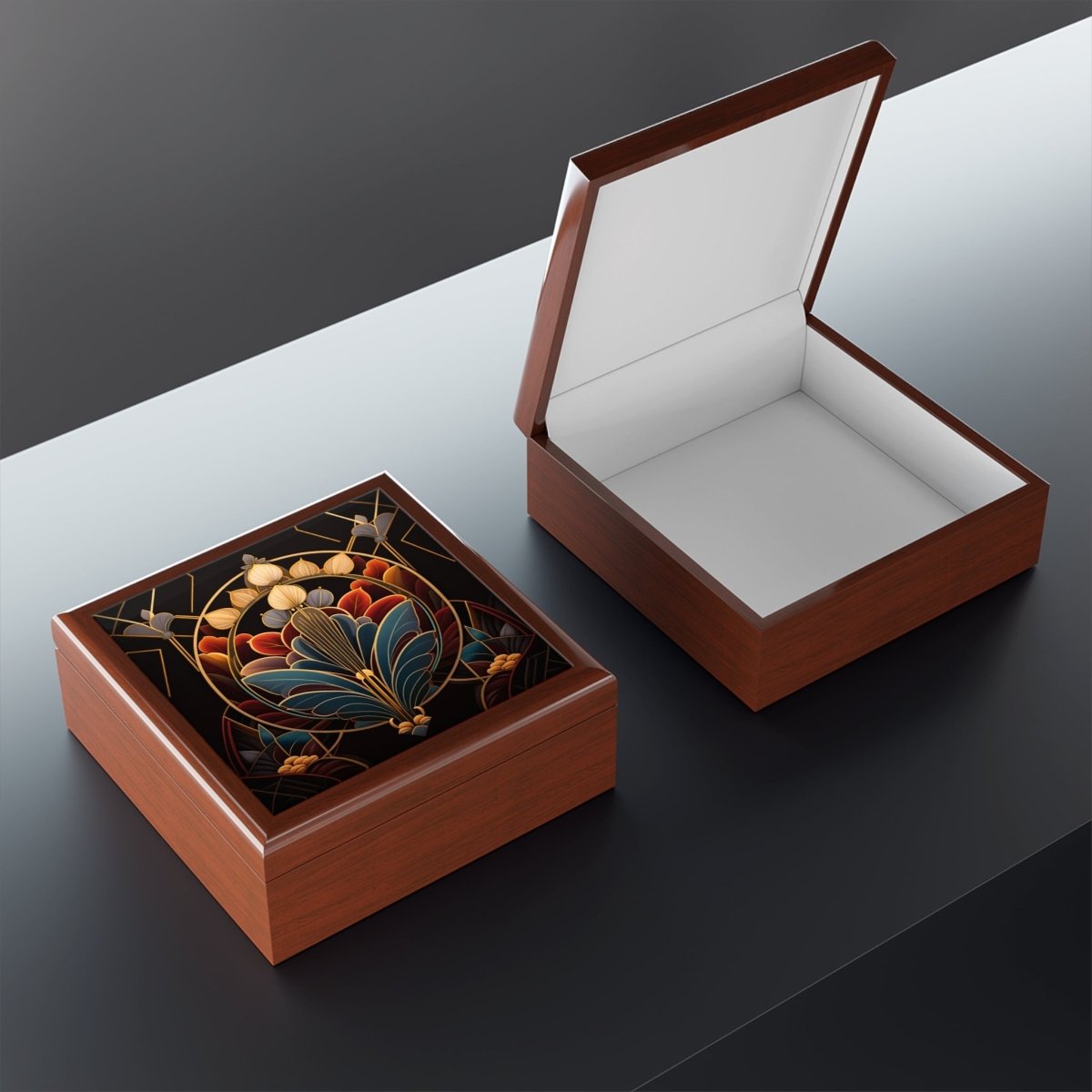 Art Deco Jewelry Box, Vintage Style Trinket Organizer 13183093937949811163 Earthbound Pacific