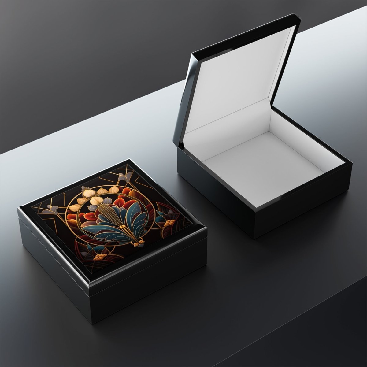 Art Deco Jewelry Box, Vintage Style Trinket Organizer 13183093937949811163 Earthbound Pacific