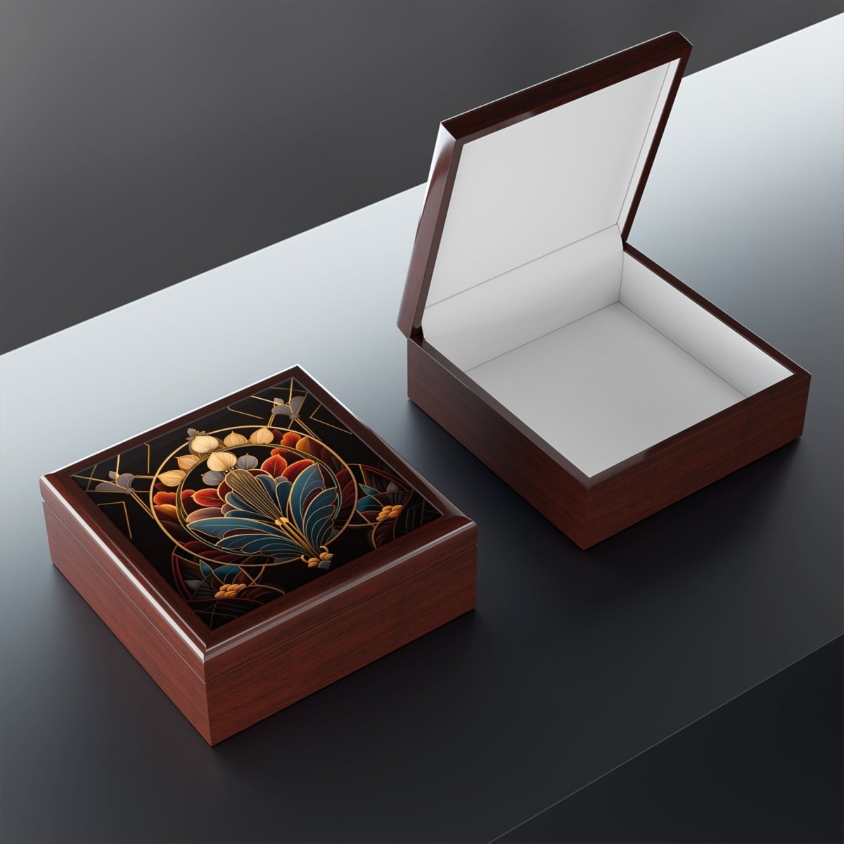 Art Deco Jewelry Box, Vintage Style Trinket Organizer 13183093937949811163 Earthbound Pacific