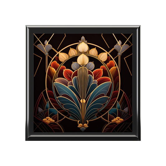 Art Deco Jewelry Box, Vintage Style Trinket Organizer 26500707140557601408 Earthbound Pacific