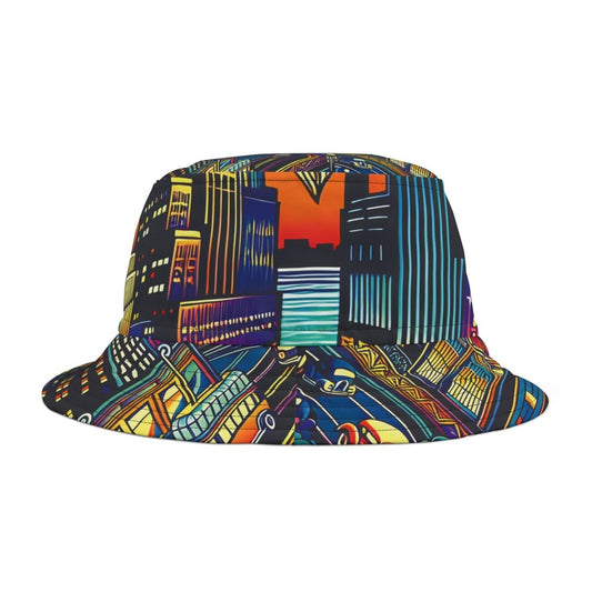 Art Deco New York City Design Bucket Hat - Cute Fruit Print Cap for Summer, Fun Sun Protection Accessory, Trendy Beach Headwear 15888453246476205528 Earthbound Pacific