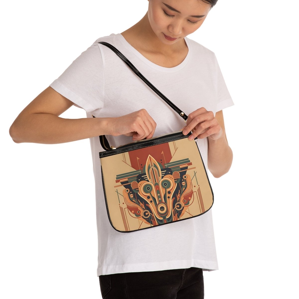 Art Deco Small Shoulder Bag - Earthbound Pacific