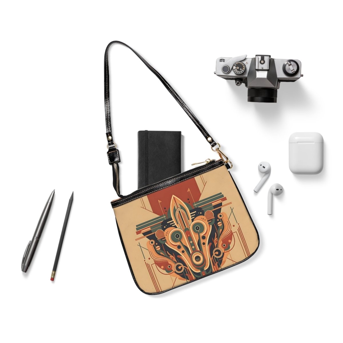 Art Deco Small Shoulder Bag - Earthbound Pacific