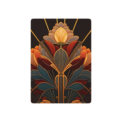 Art Deco Style Stylized Floral Design Poker Cards - Earthbound Pacific