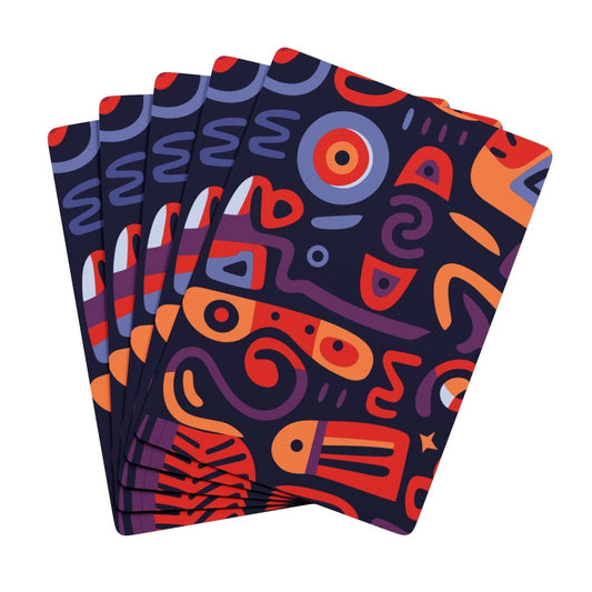 Artistic Poker Playing Cards, Hand Drawn African Inspired Design Deck of Cards, Unique Playing Cards for Card Games, Collectible Poker Deck, - Earthbound Pacific