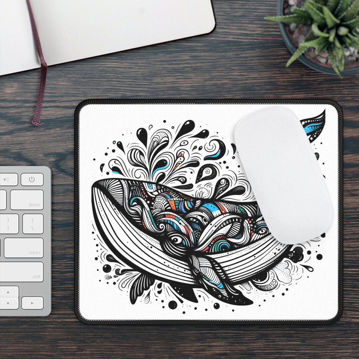 Artistic Whale Gaming Mouse Pad - Colorful Wildlife Design 21845235128866014481 Earthbound Pacific