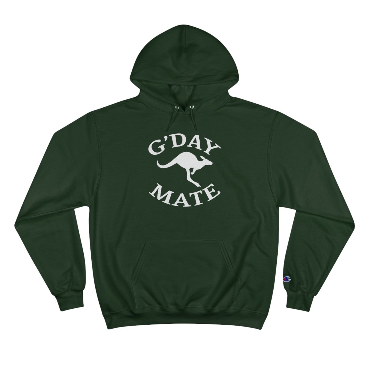 Australian Kangaroo "G'day Mate" Custom Champion Hoodie - Earthbound Pacific