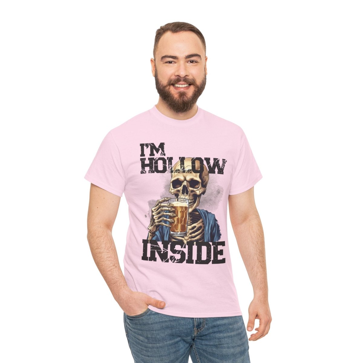 Beer Drinking "I am Hollow Inside" Custom T-Shirt - Earthbound Pacific