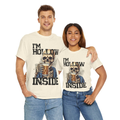 Beer Drinking "I am Hollow Inside" Custom T-Shirt - Earthbound Pacific