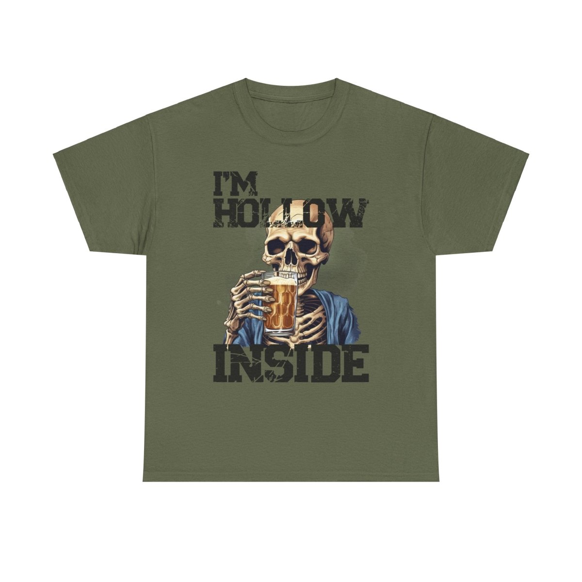 Beer Drinking "I am Hollow Inside" Custom T-Shirt - Earthbound Pacific