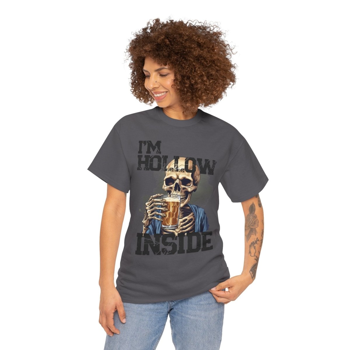 Beer Drinking "I am Hollow Inside" Custom T-Shirt - Earthbound Pacific