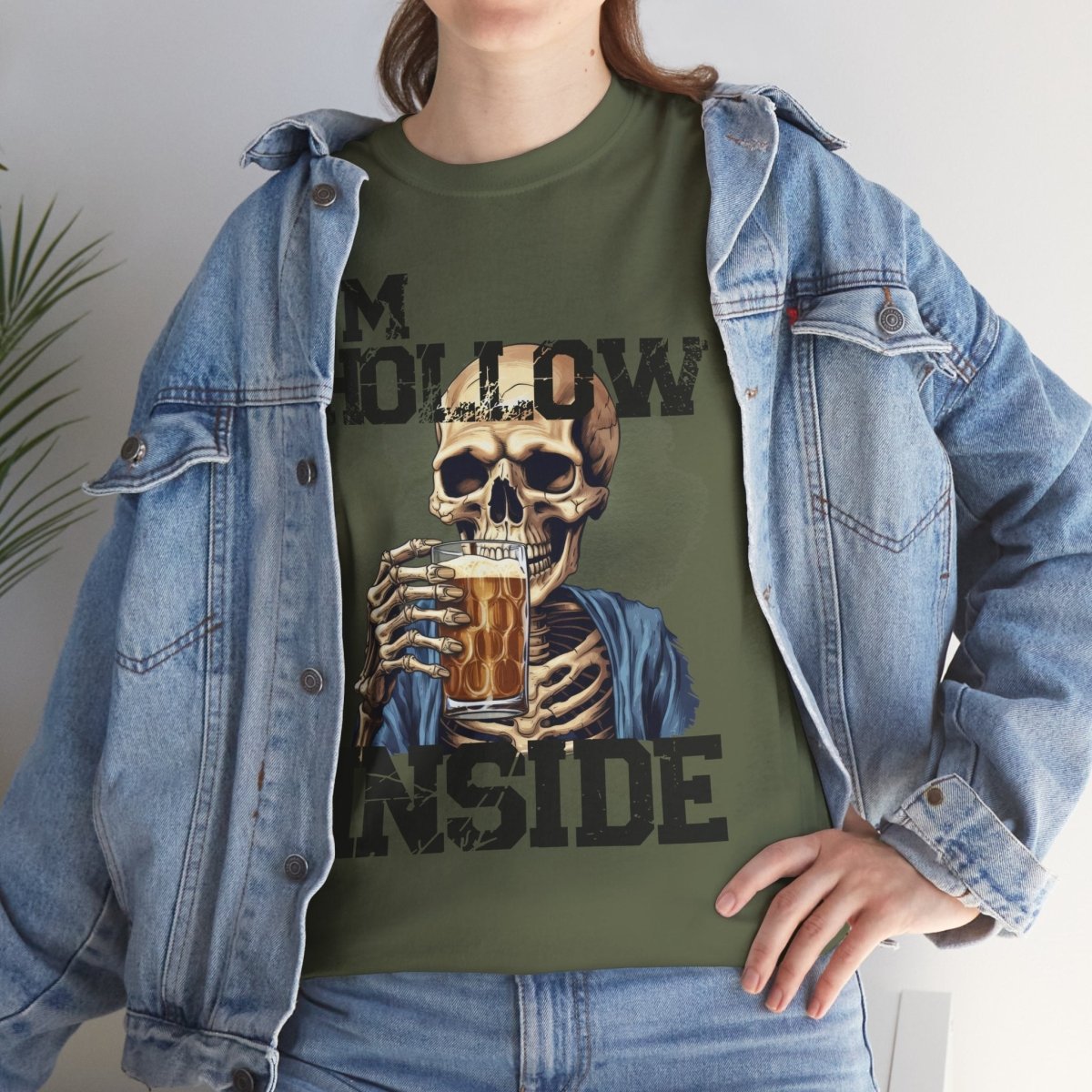 Beer Drinking "I am Hollow Inside" Custom T-Shirt - Earthbound Pacific