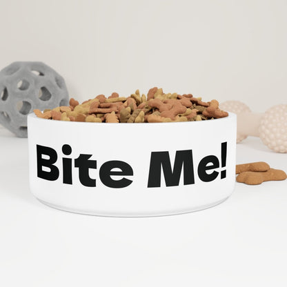 Bite Me Custom Pet Dog Bowl - Earthbound Pacific