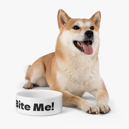 Bite Me Custom Pet Dog Bowl - Earthbound Pacific