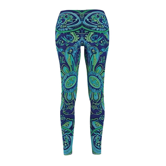 Blue and Green Paisley Leggings 12027893460587870787 Earthbound Pacific