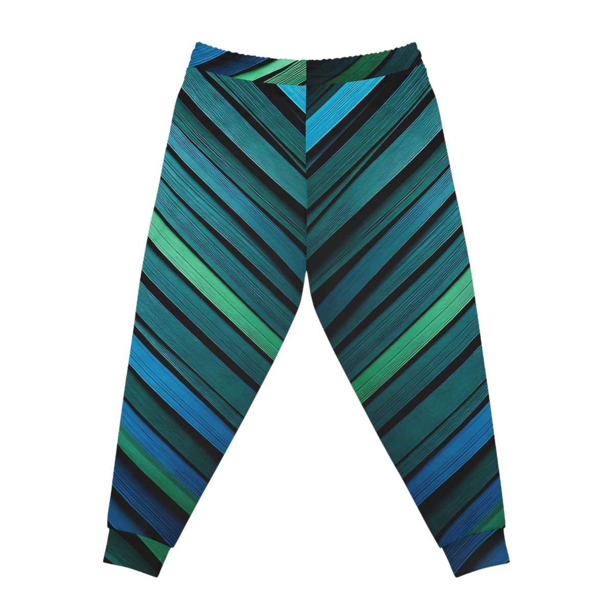 Blue Green Strip Joggers - Earthbound Pacific