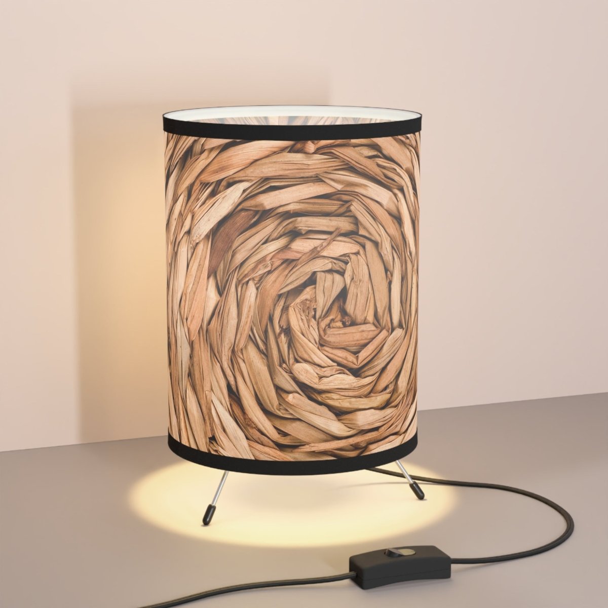 Bohemian Tripod Lamp with Natural Woven Shade Design - Perfect for Cozy Spaces 23868480233292993346 Earthbound Pacific