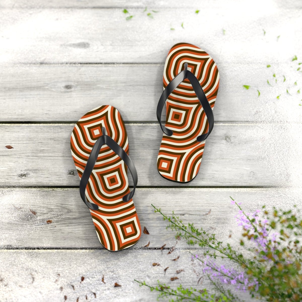 Boho Blocks Design Flip Flops 17786011213739464930 Earthbound Pacific
