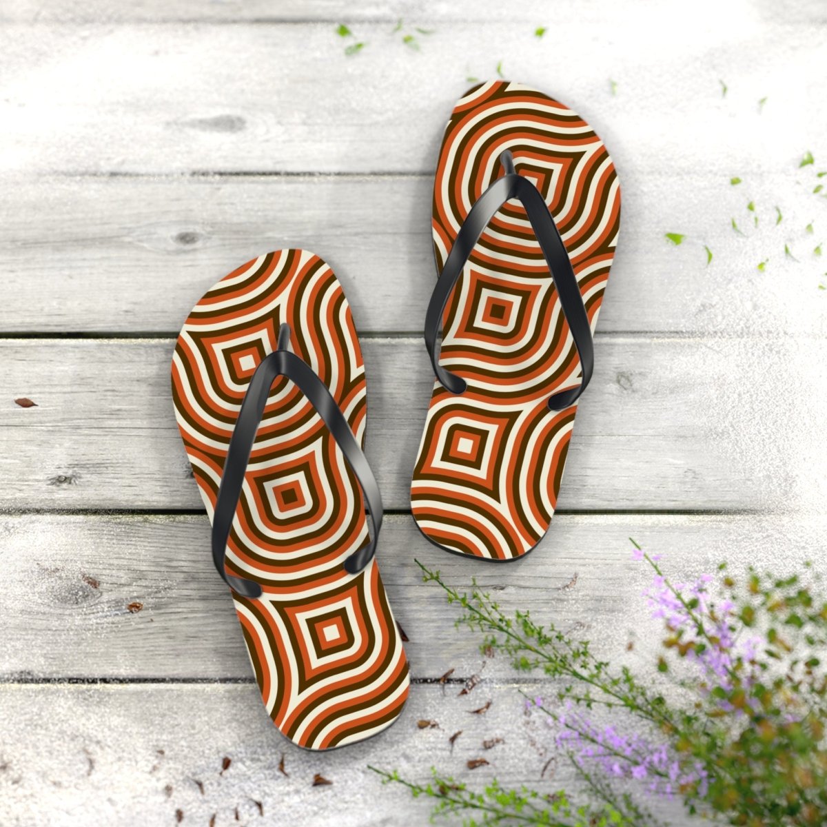 Boho Blocks Design Flip Flops 17786011213739464930 Earthbound Pacific