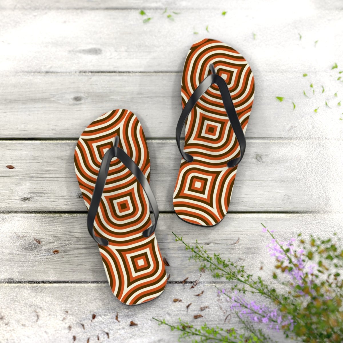 Boho Blocks Design Flip Flops 17786011213739464930 Earthbound Pacific
