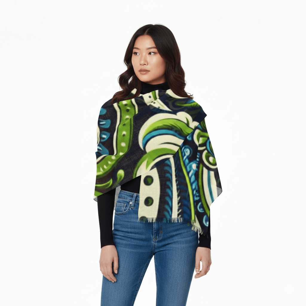 Boho Chic Light Scarf, Vibrant Decorative Scarf 42968416405501464263 Earthbound Pacific