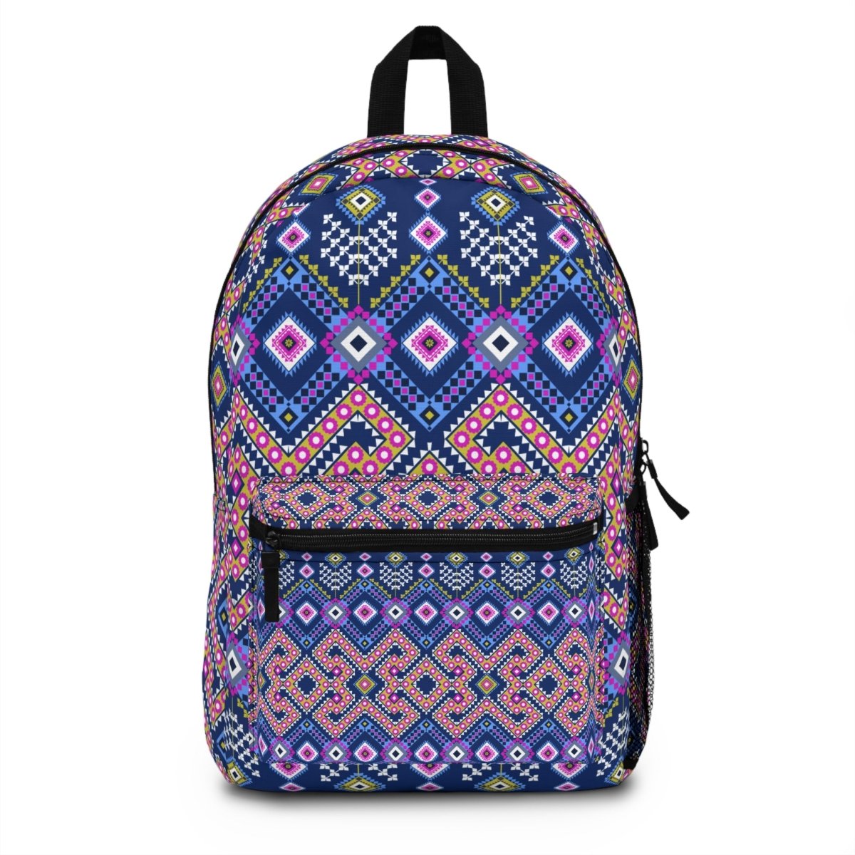 Boho Neon Geometric Backpack — Vibrant Bohemian Laptop & Travel Pack 34336865999128400675 Earthbound Pacific