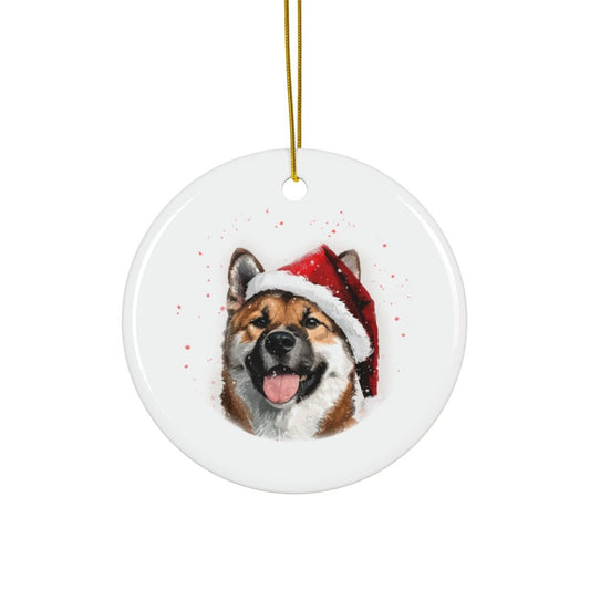 Ceramic Ornament - Custom Christmas Tree Akita Dog Ornament - Earthbound Pacific