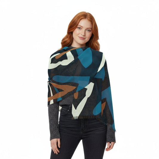 Chic Lightweight Scarf, Abstract Pattern 48832293357997219916 Earthbound Pacific