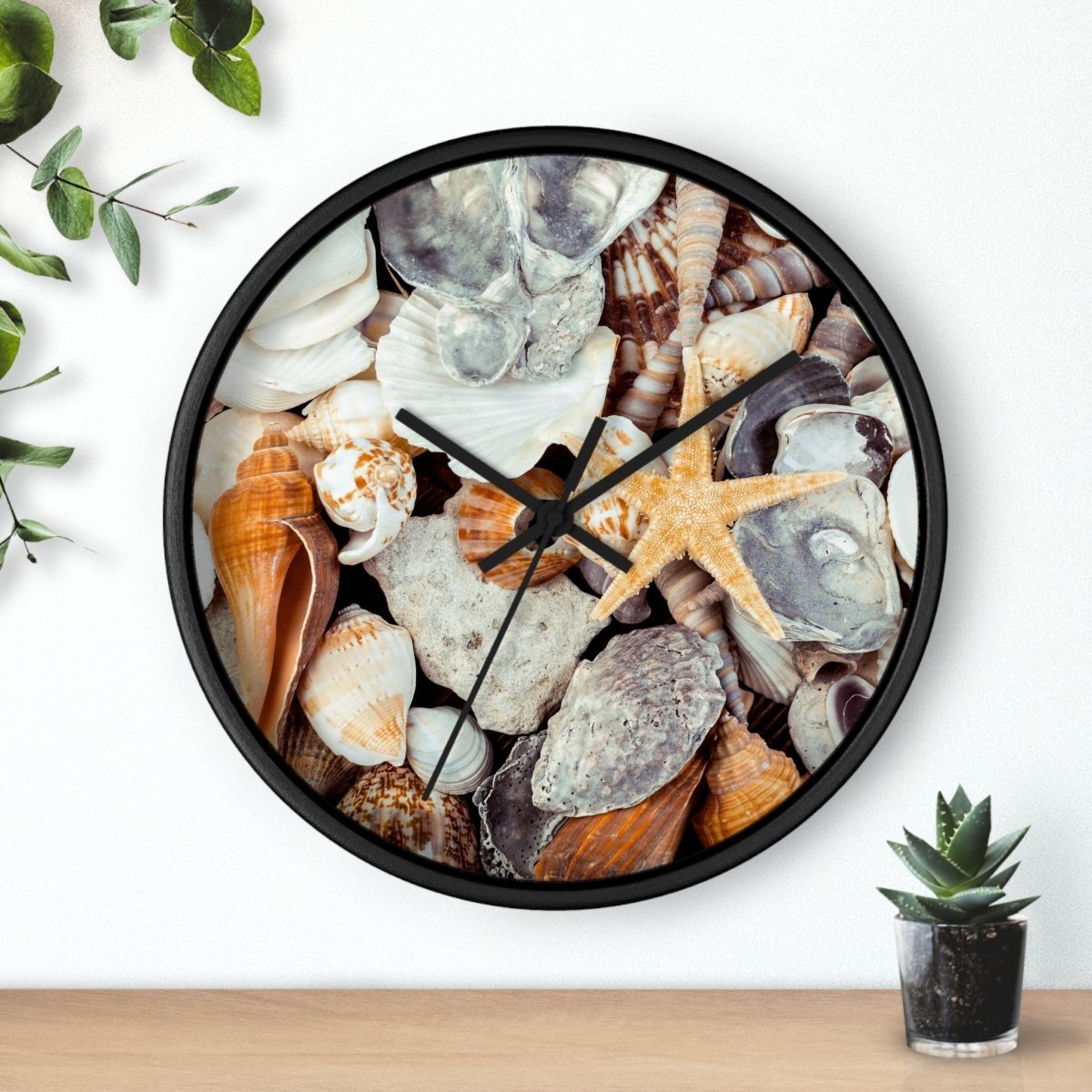 Coastal Life Wall Clock - Seashell Design for Beach Lovers 88463820084942122596 Earthbound Pacific