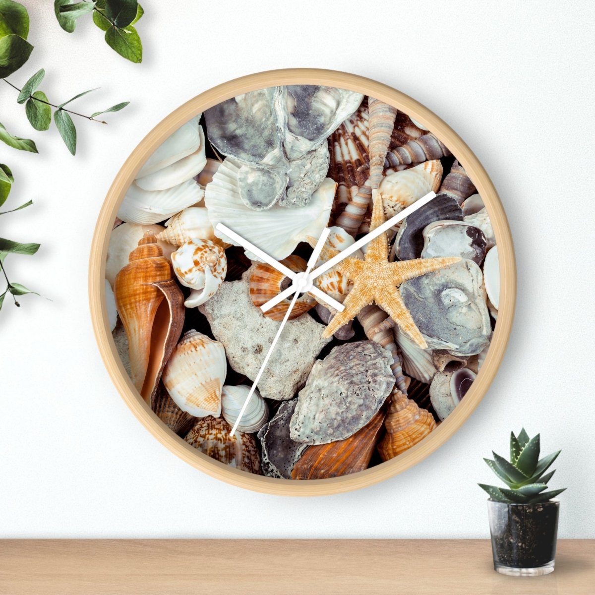 Coastal Life Wall Clock - Seashell Design for Beach Lovers 88463820084942122596 Earthbound Pacific