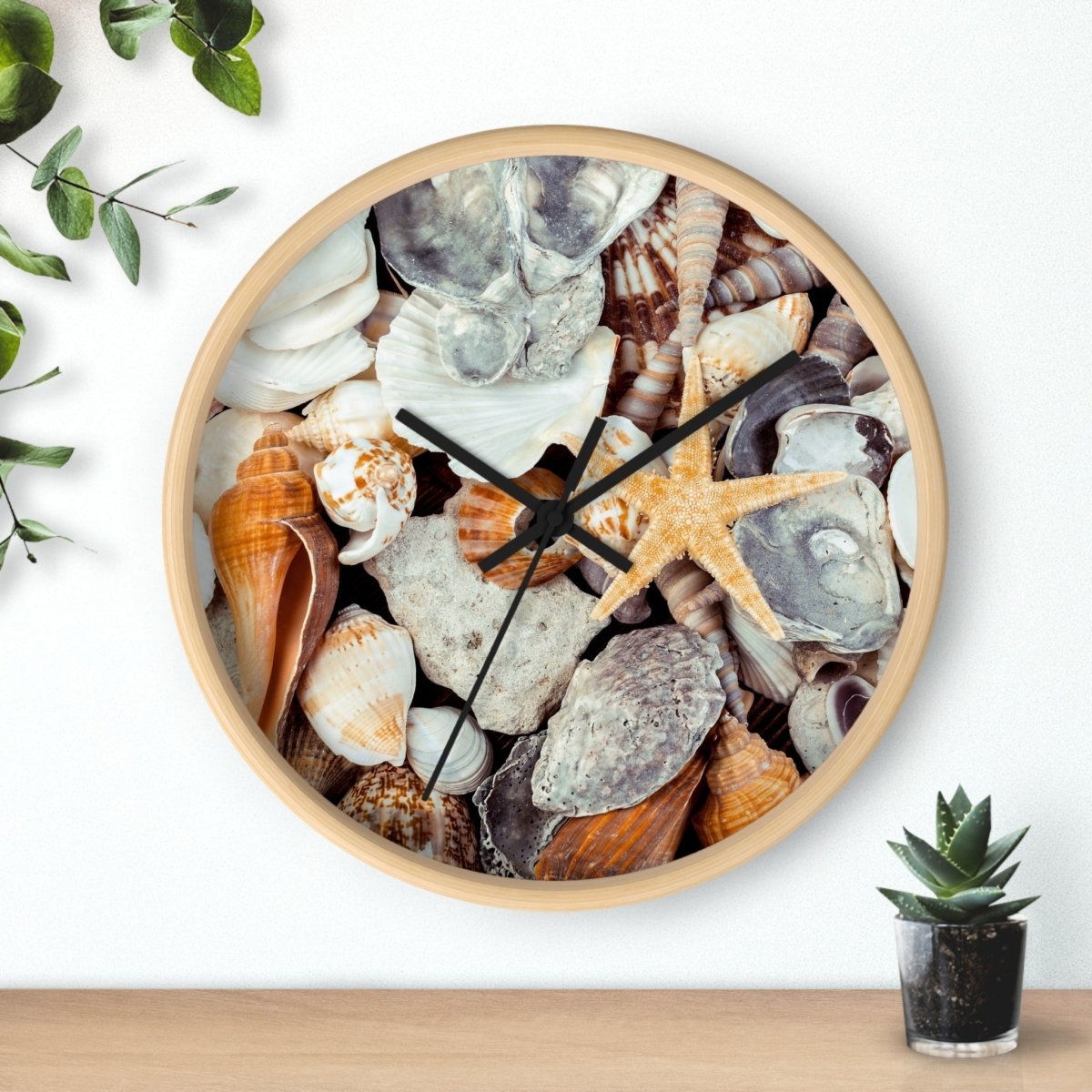 Coastal Life Wall Clock - Seashell Design for Beach Lovers 88463820084942122596 Earthbound Pacific