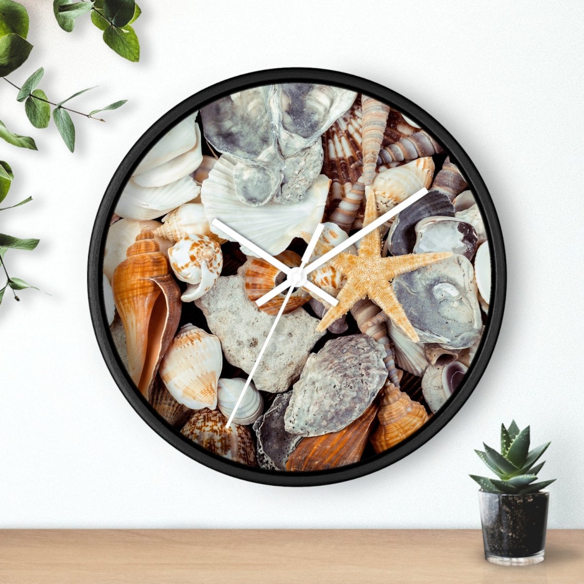 Coastal Life Wall Clock - Seashell Design for Beach Lovers 88463820084942122596 Earthbound Pacific