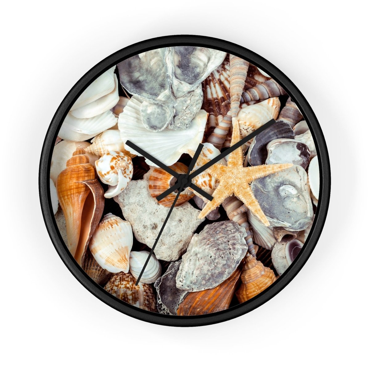 Coastal Life Wall Clock - Seashell Design for Beach Lovers 30849953959278060449 Earthbound Pacific
