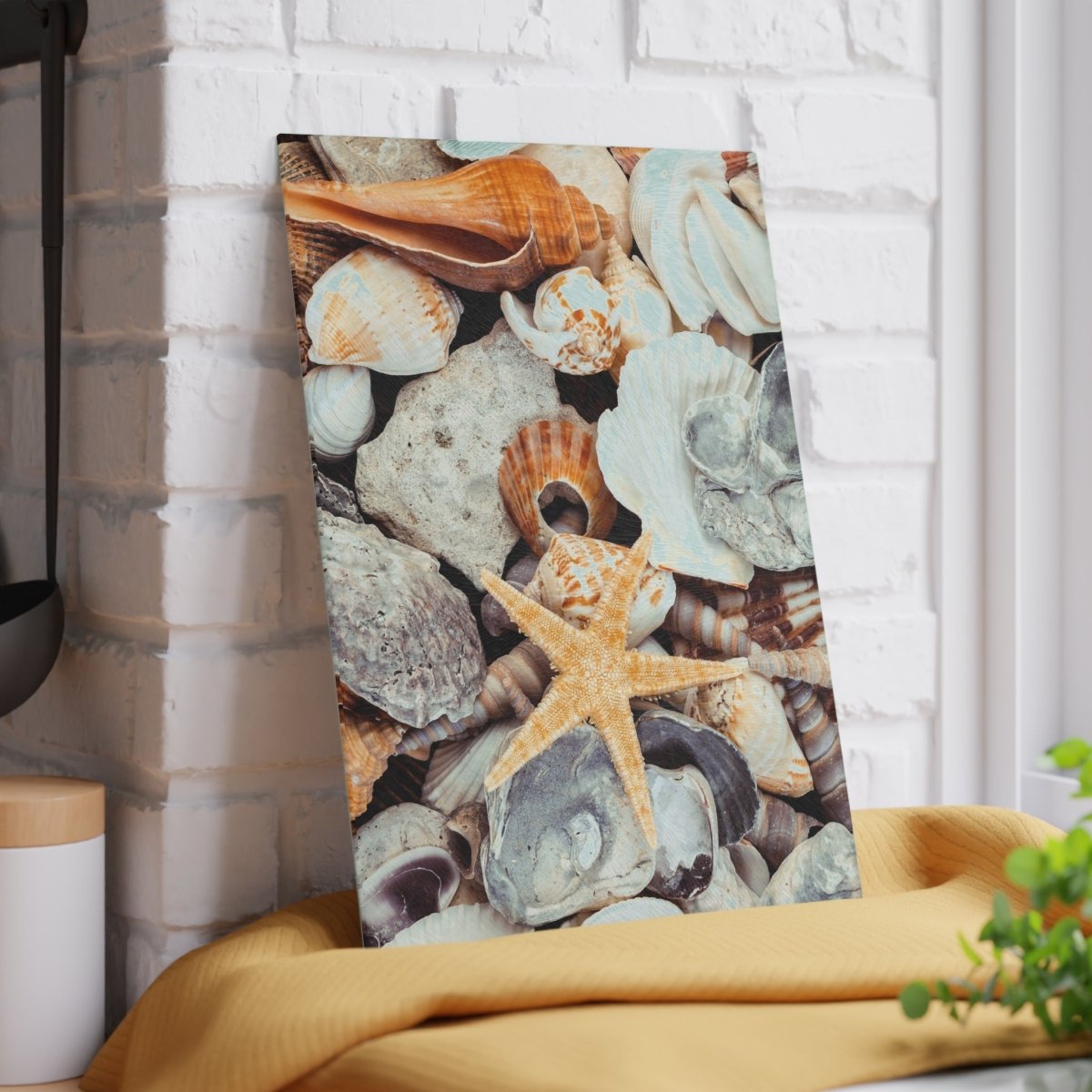 Coastal Seashell Glass Cutting Board - Beach Decor for Home Cooking 77190719336355371801 Earthbound Pacific