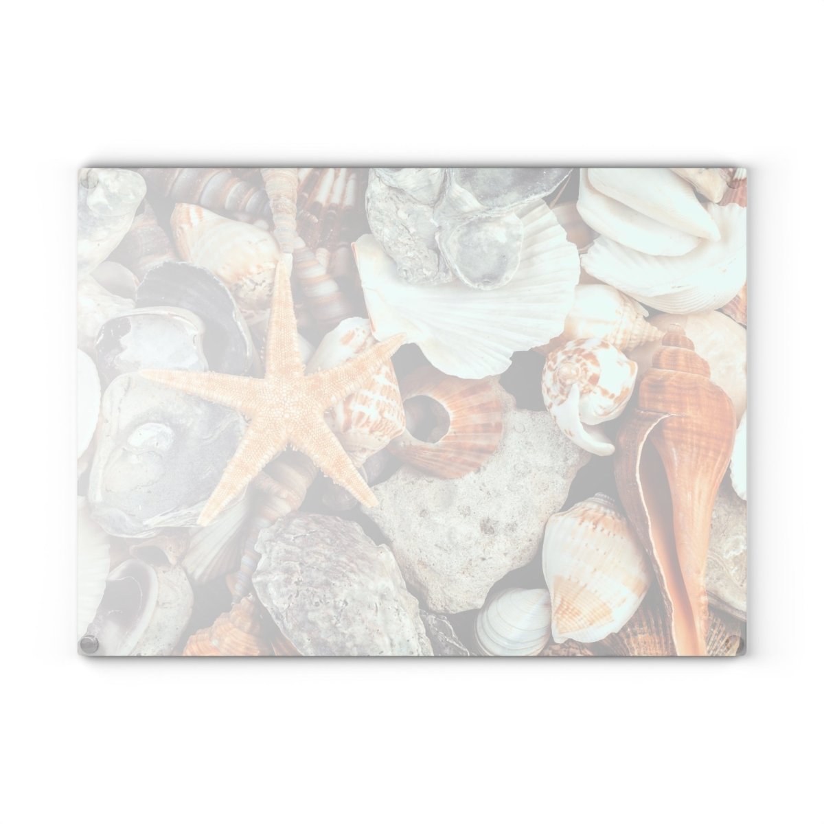 Coastal Seashell Glass Cutting Board - Beach Decor for Home Cooking 77190719336355371801 Earthbound Pacific