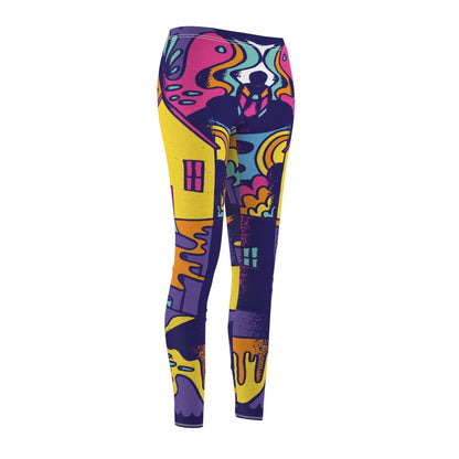 Colorful Abstract Doodle Leggings - Earthbound Pacific